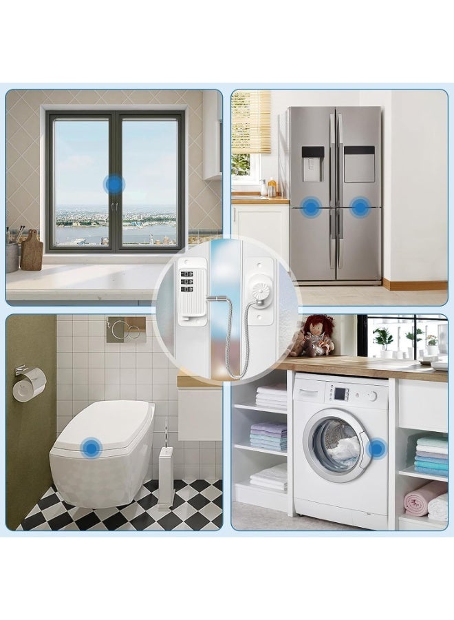 Peachjoy 2pcs Refrigerator Lock with Key and  Fridge Lock with Digital Password, Fridge Locks,Lock for Fridge Freezer, Cabinets and Drawers, Closets, Windows, Refrigerator Lock with 2 Keys - Image 2